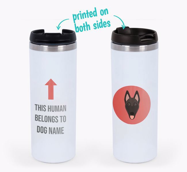 'This Human Belongs to...'  - Personalised Reusable Mug with Photo Upload